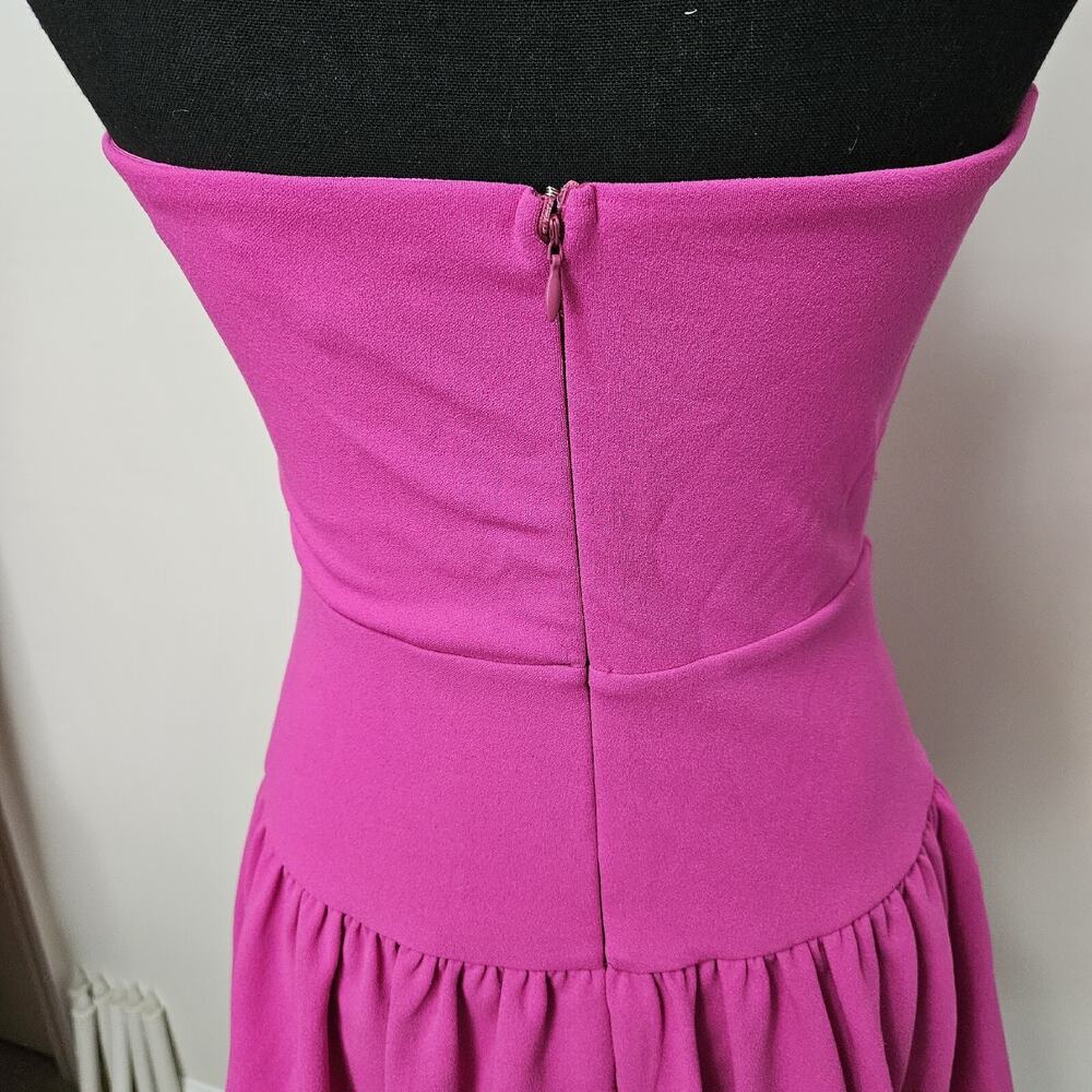 She + Sky Women’s Dress Sz. Small Hop Pink Strapless NWT Lined Barbie Worthy - Picture 4 of 10